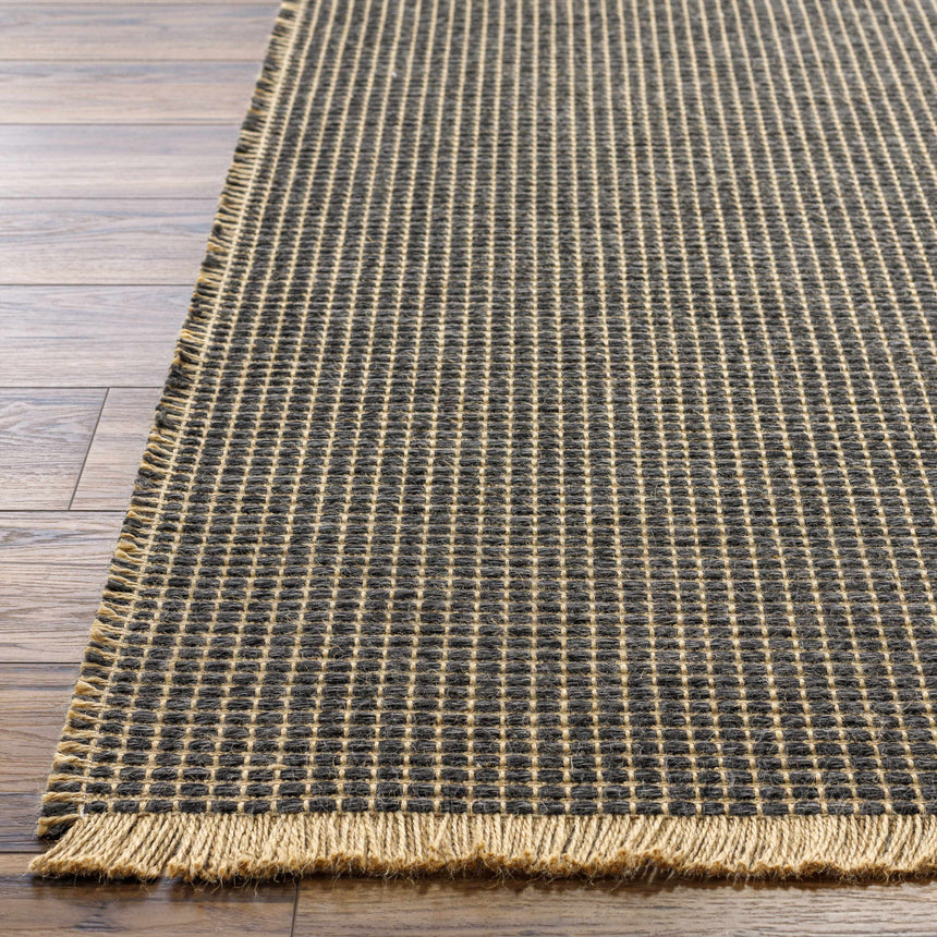 Kimi Jute Black Area Rug - Becki Owens x Livabliss - Clearance