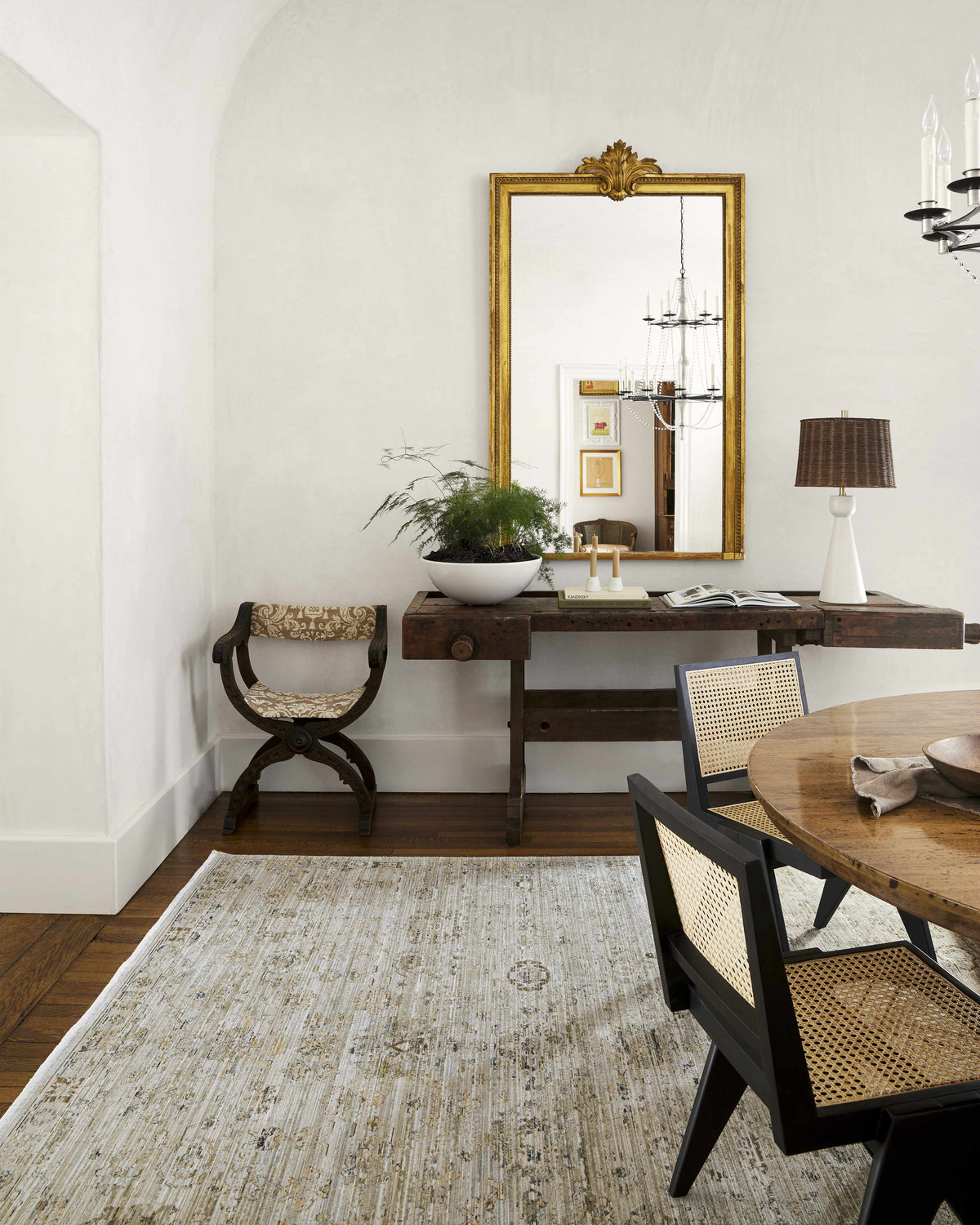 Margaret Damask Gray Washable Rug - Becki Owens x Livabliss