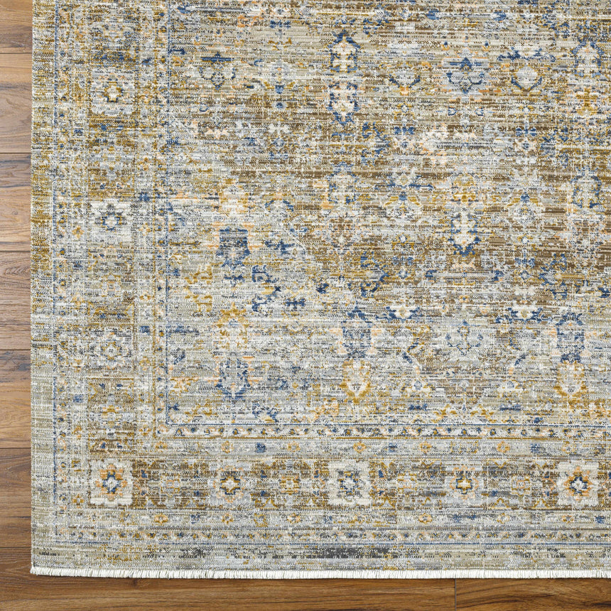 Margaret Damask Brown Washable Area Rug - Becki Owens x Livabliss