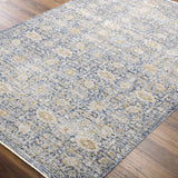 Margaret Damask Blue Washable Area Rug - Livabliss x Becki Owens