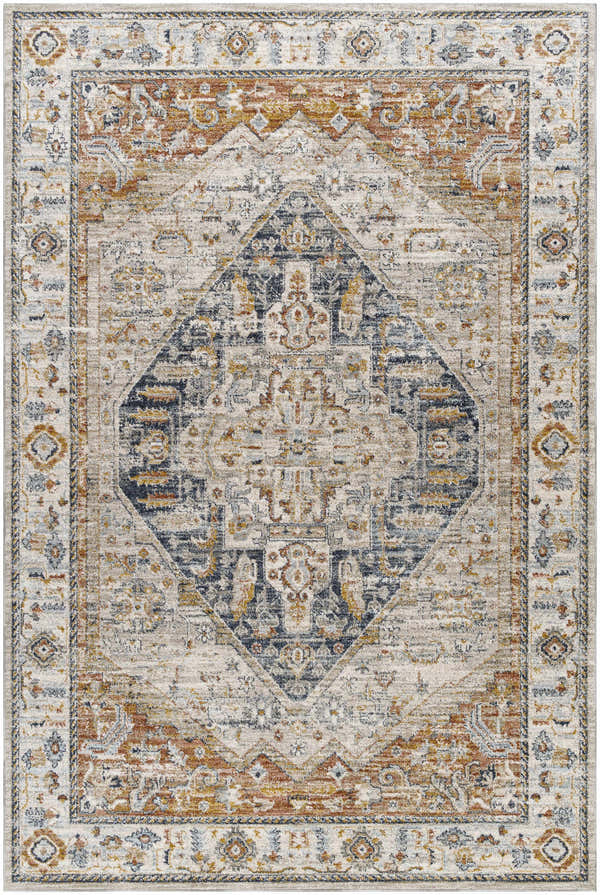 Detailed Kuruk Area Rug in light gray and natural gray with a traditional diamond pattern. Design-Rectangle-6796