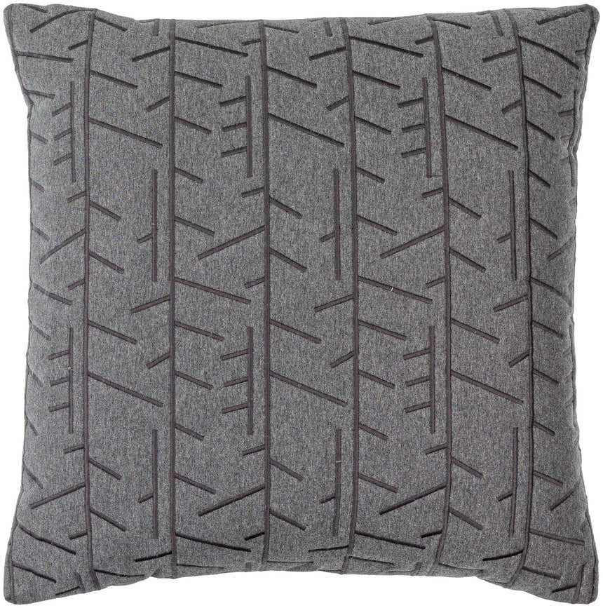 Manus Charcoal Throw Pillow