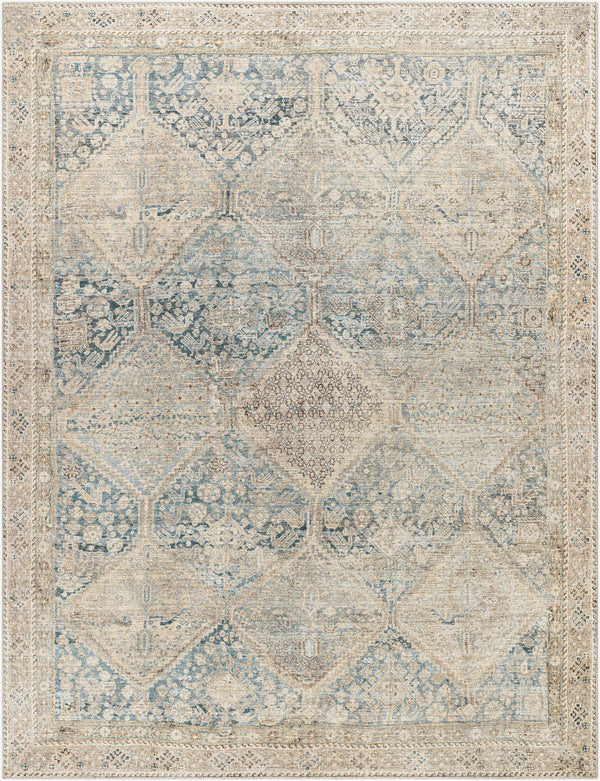 Marlene Medallion Beige & Blue Area Rug - Becki Owens x Livabliss