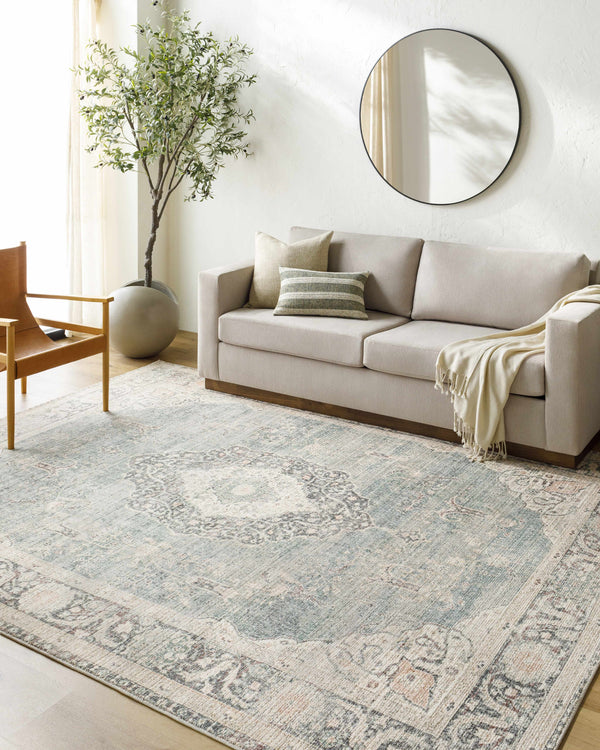 Marlene Medallion Blue Area Rug - Becki Owens x Livabliss