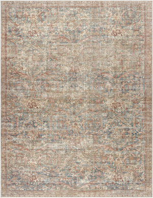 Marlene Damask Brown & Blue Area Rug - Becki Owens x Livabliss