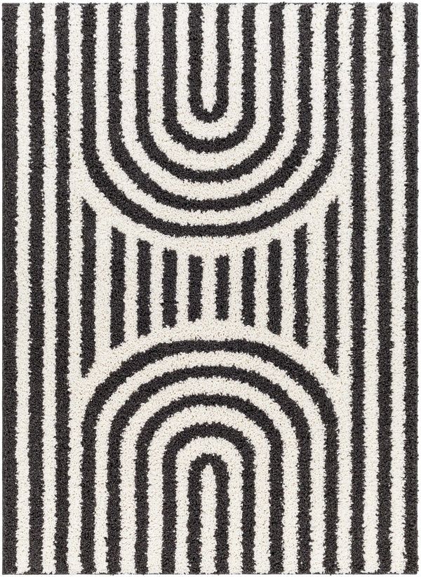 Avent Black & White Area Rug