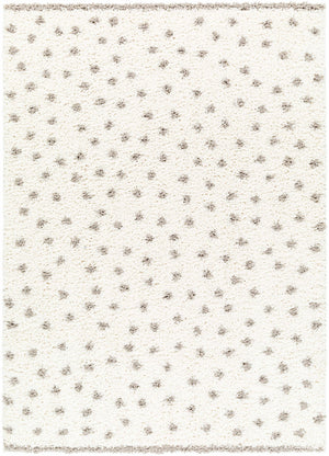 Chaia Dotted Cream & Gray Plush Rug