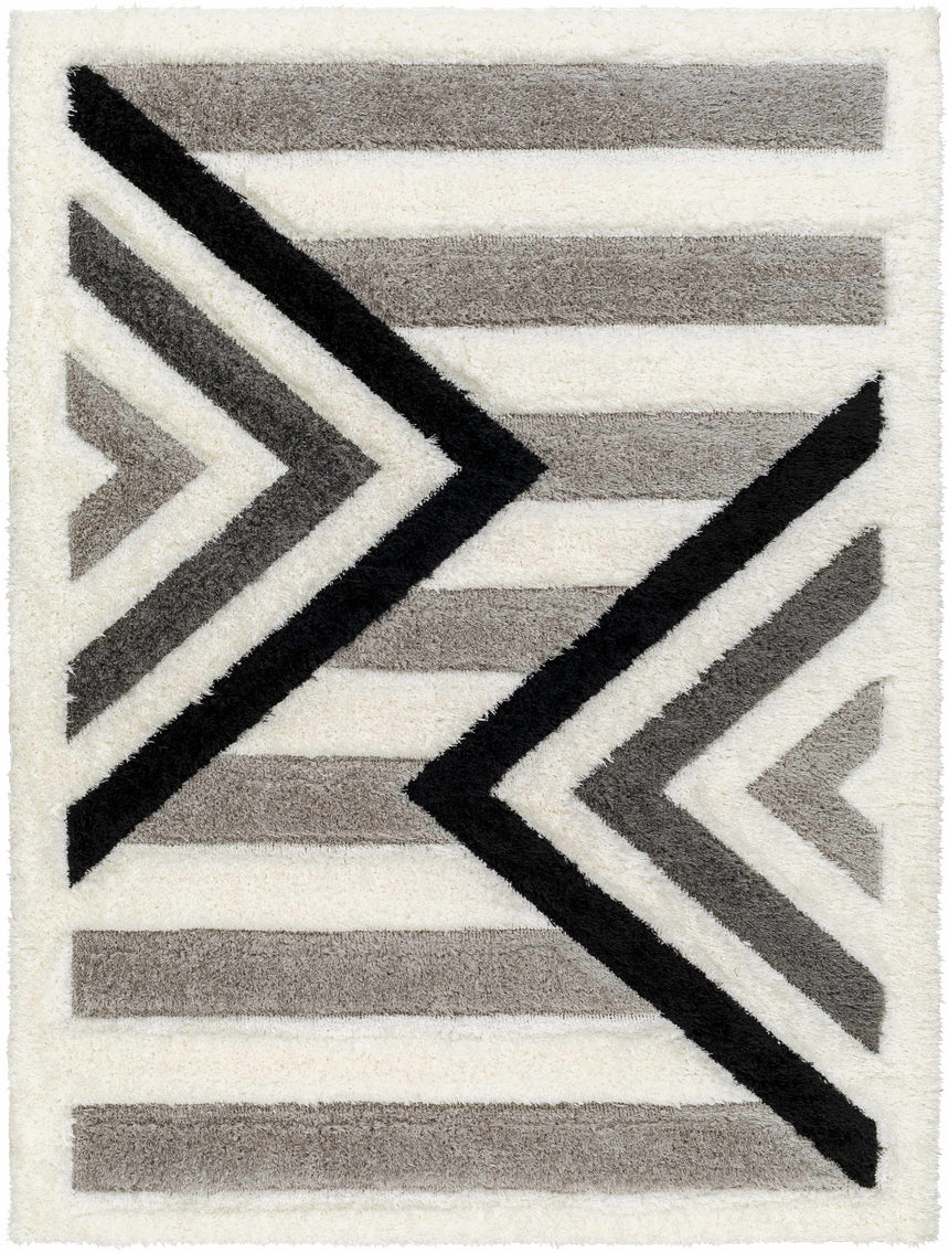 Abeje Black & White Area Rug - Clearance