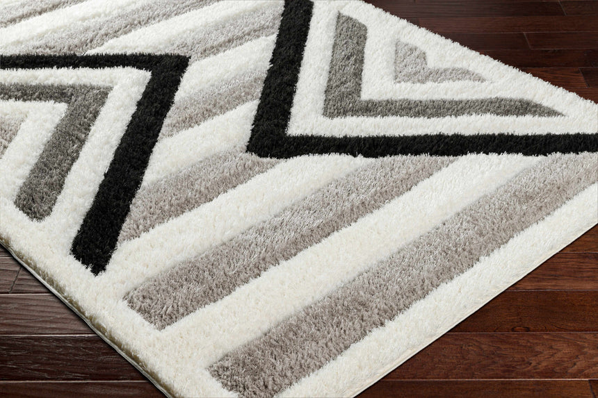 Abeje Black & White Area Rug - Clearance