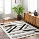Abeje Black & White Area Rug - Clearance