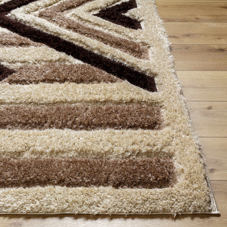 Abeje Chocolate Brown Area Rug - Clearance
