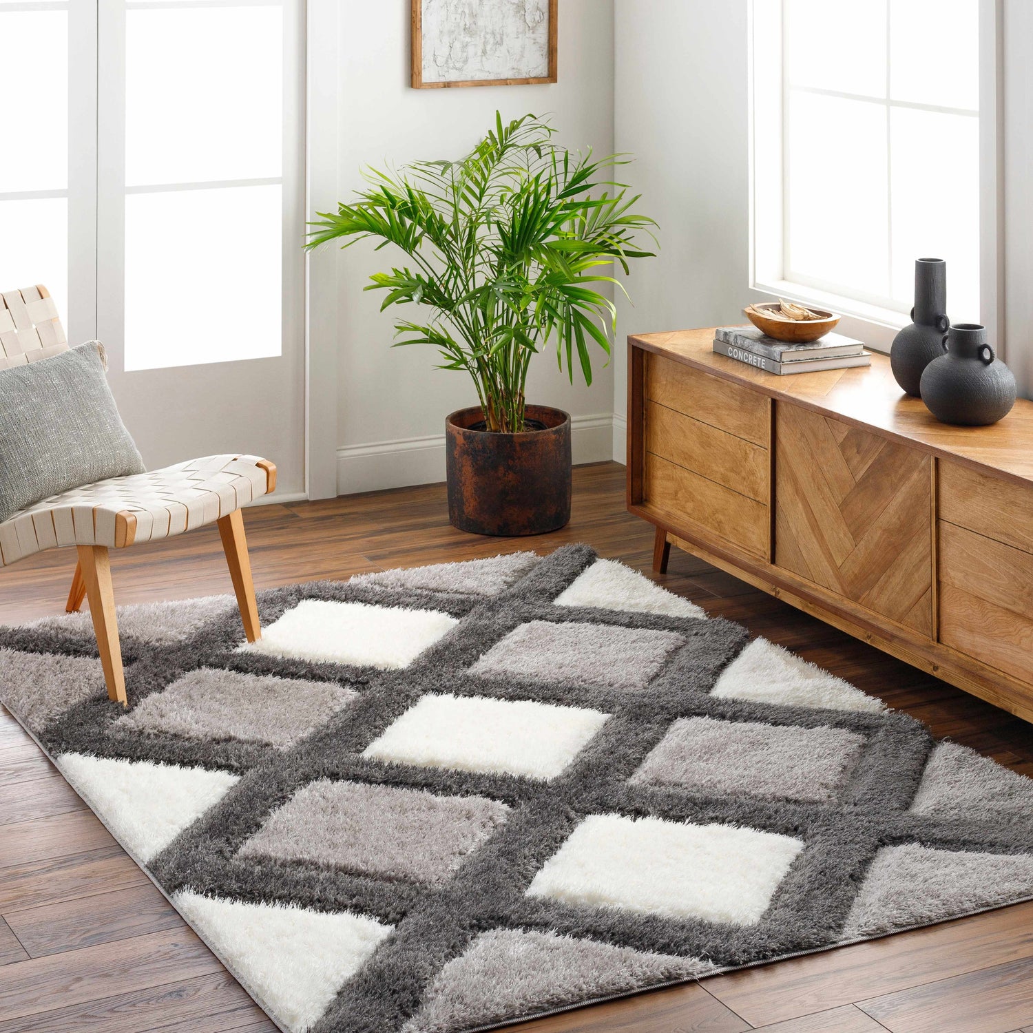 Amias Gray Area Rug - Clearance