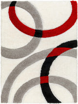 Taja Red & Black Area Rug - Clearance