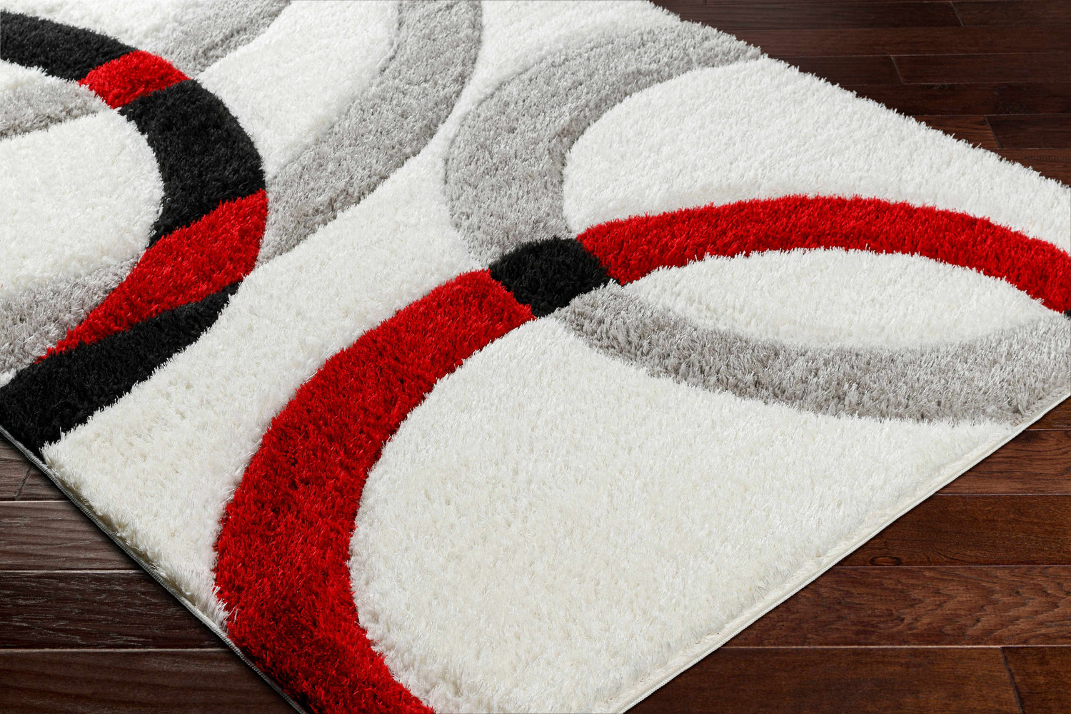 Taja Red & Black Area Rug - Clearance