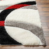 Taja Red & Black Area Rug - Clearance
