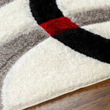 Taja Red & Black Area Rug - Clearance