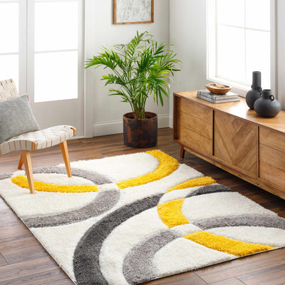 Taja Yellow & Gray Area Rug