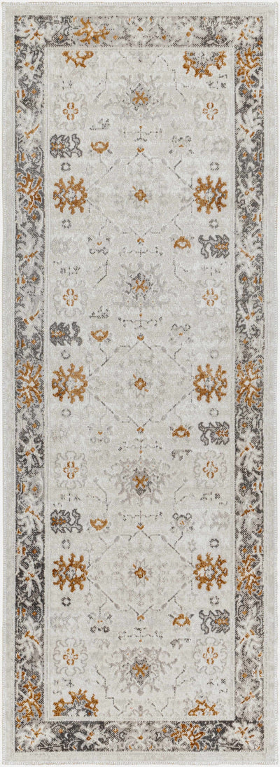 Arwel Cream & Rust Washable Area Rug - Clearance