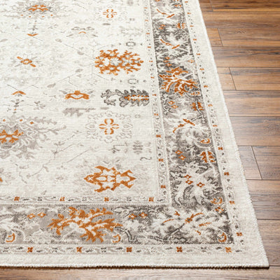 Arwel Cream & Rust Washable Area Rug - Clearance