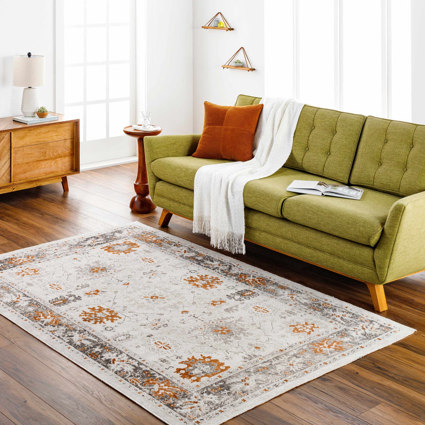 Arwel Cream & Rust  Area Rug - Clearance