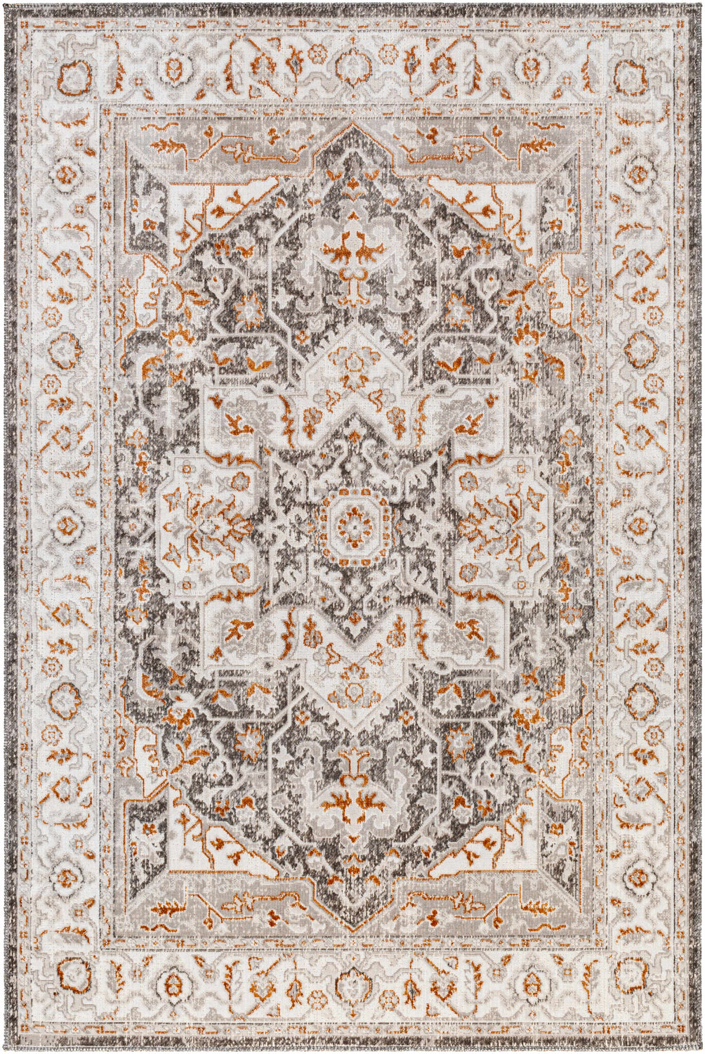Roho Beige & Rust Washable Area Rug - Clearance – Boutique Rugs