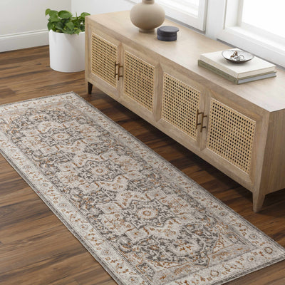 Roho Beige & Rust Washable Area Rug - Clearance