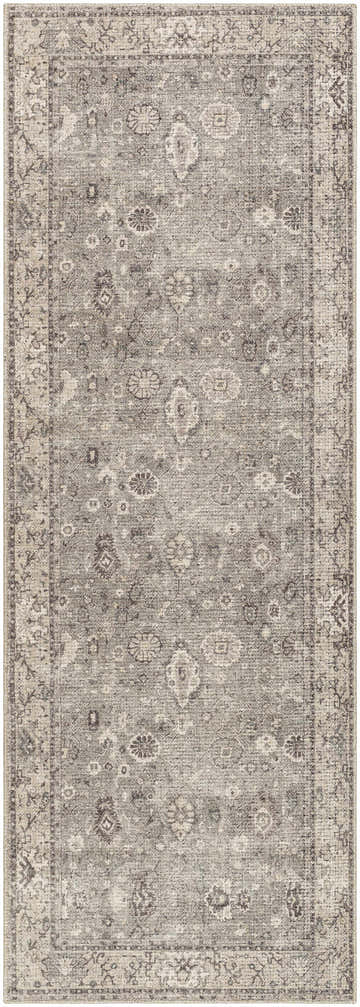 Davina Damask Light Gray rug by Livabliss x Becki Owens. Traditional floral pattern in gray, light gray, and dark gray tones. Design-Runner-2773