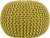 Osborne Olive Knitted Cotton Pouf