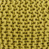 Osborne Olive Knitted Cotton Pouf