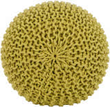 Osborne Olive Knitted Cotton Pouf