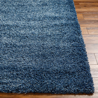 Bluma Solid Blue Plush Rug