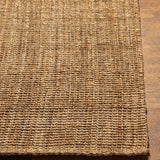 Ambel Chocolate Brown Camel Jute Area Rug