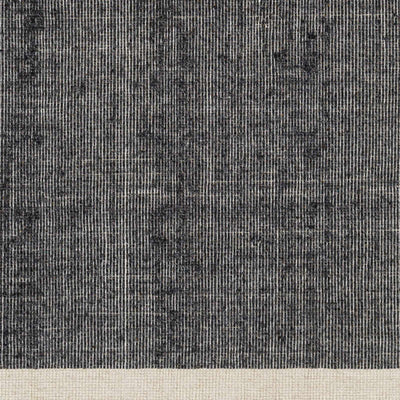 Ailie Bordered Charcoal Wool Rug