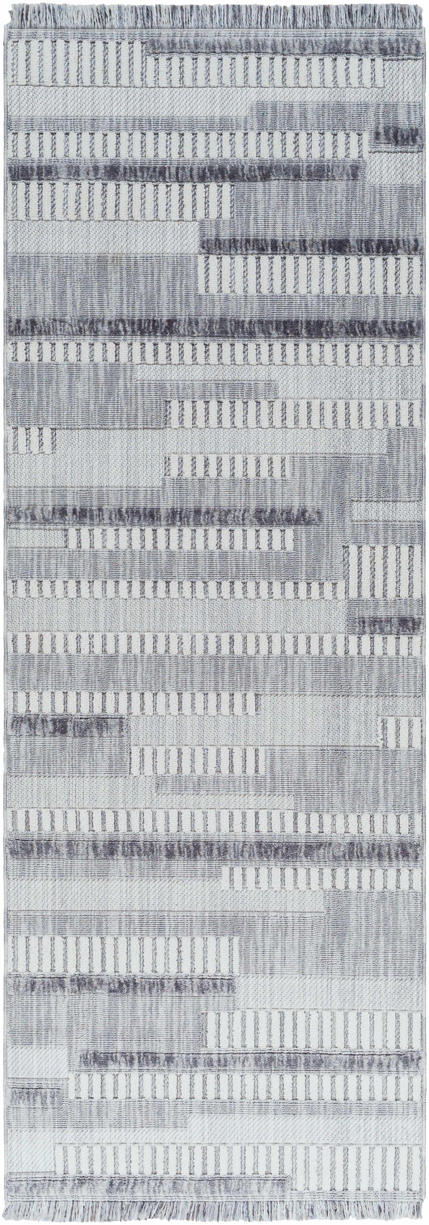 Amser Textured Saxony Rug with Fringes - Clearance
