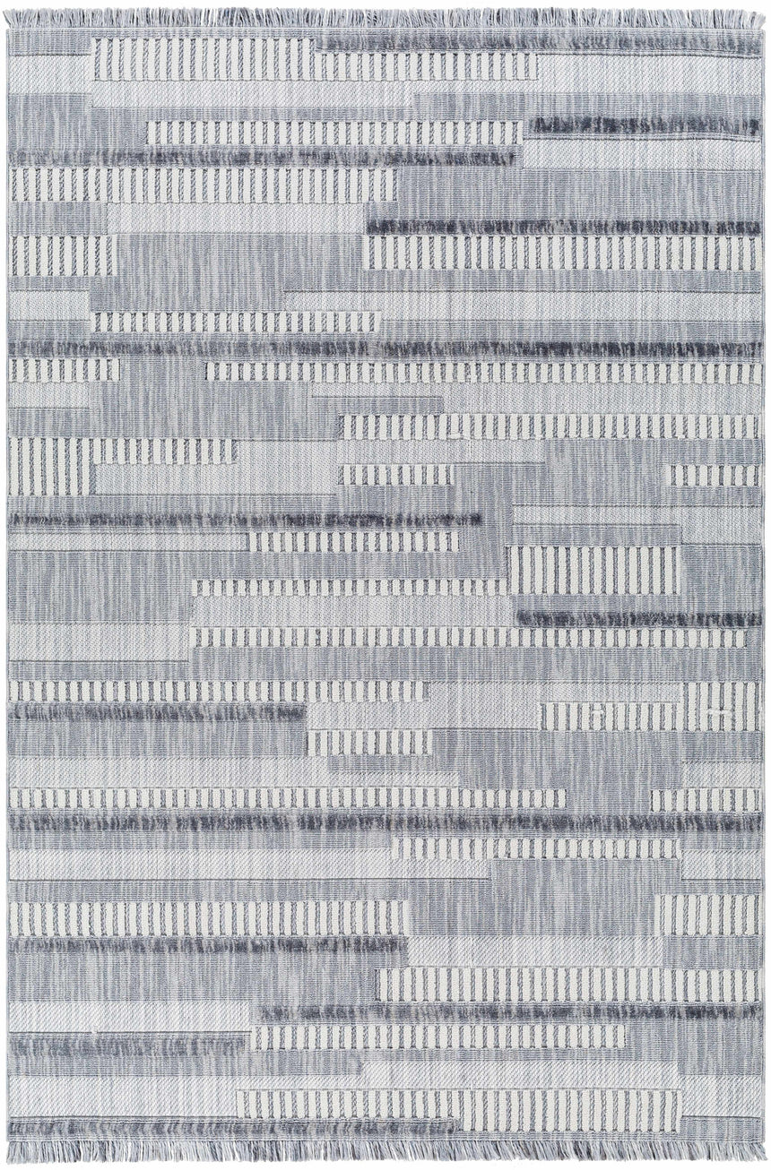 Amser Textured Saxony Rug with Fringes - Clearance