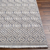 Ankan Textured Saxony Rug with Fringes - Clearance