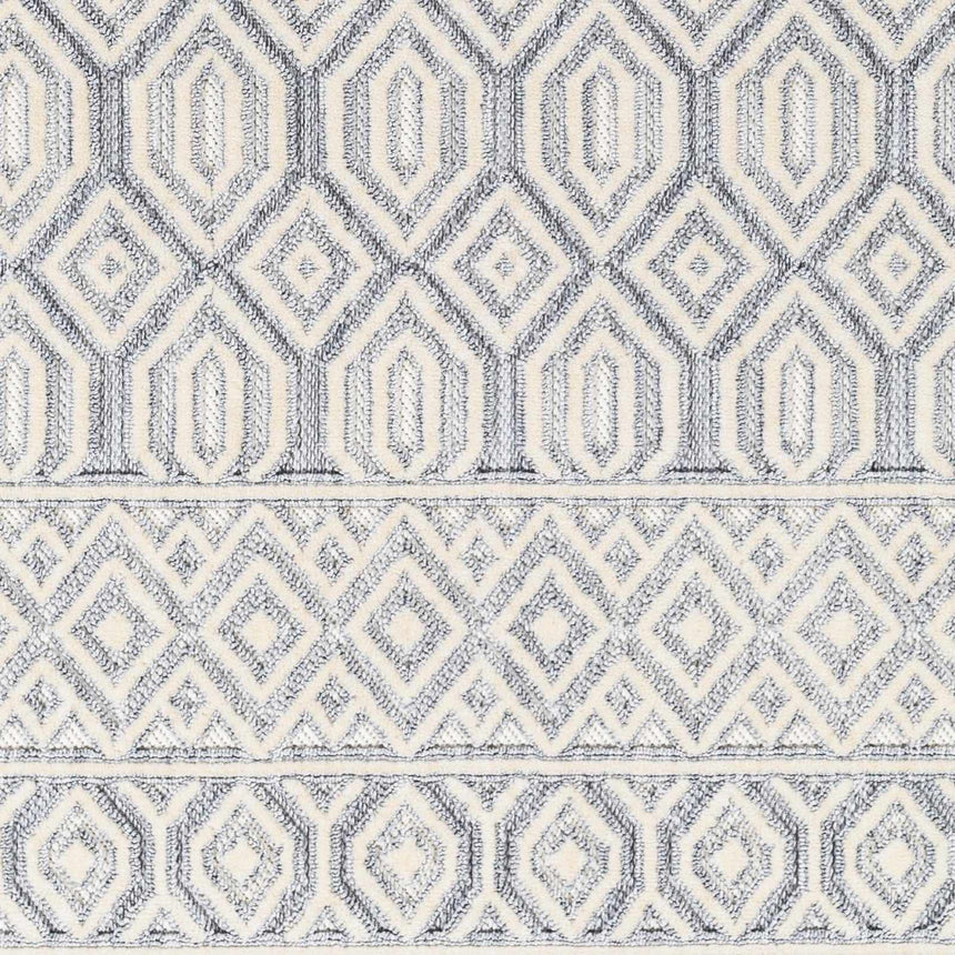 Ankan Textured Saxony Rug with Fringes - Clearance