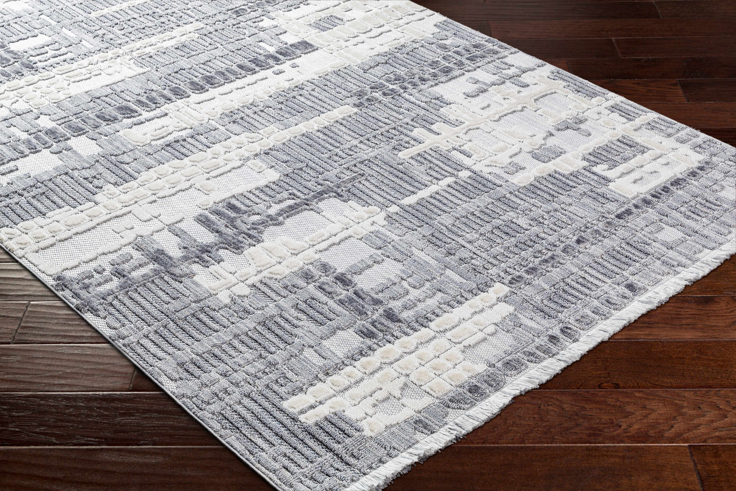 Bodhi Textured Saxony Rug with Fringes - Clearance