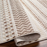 Eiko Beige Textured Saxony Rug with Fringes - Clearance