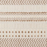 Eiko Beige Textured Saxony Rug with Fringes - Clearance