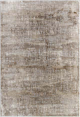 Close-up of the Odeya Area Rug, showcasing its cloud gray and medium gray Southwestern-style pattern and machine-woven texture. Design-Rectangle-537
