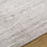 Close-up of the Odeya Area Rug showing its cloud gray and medium gray Southwestern design and subtle texture. Texture