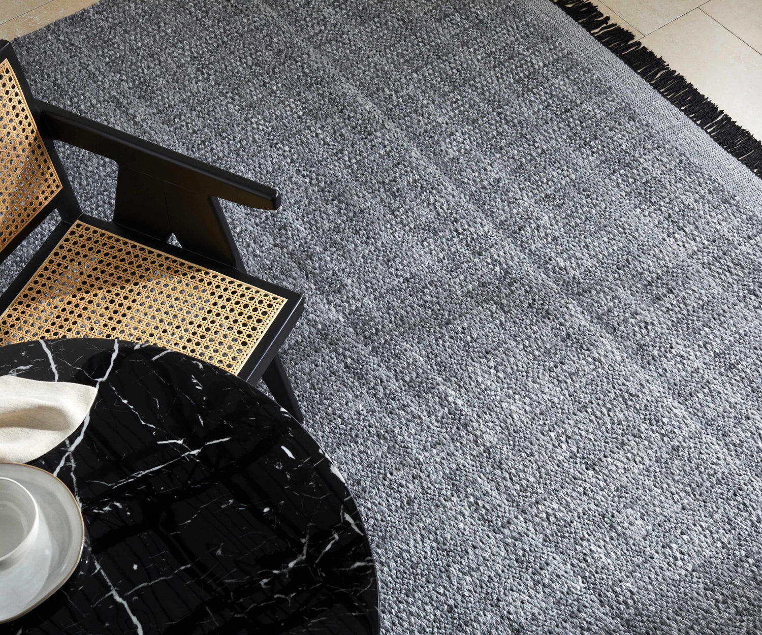 Dark Gray Anane Area Rug - Clearance
