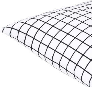 Lonna Monochrome Grid Throw Pillow