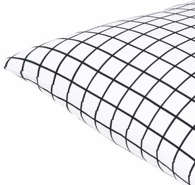 Lonna Monochrome Grid Throw Pillow