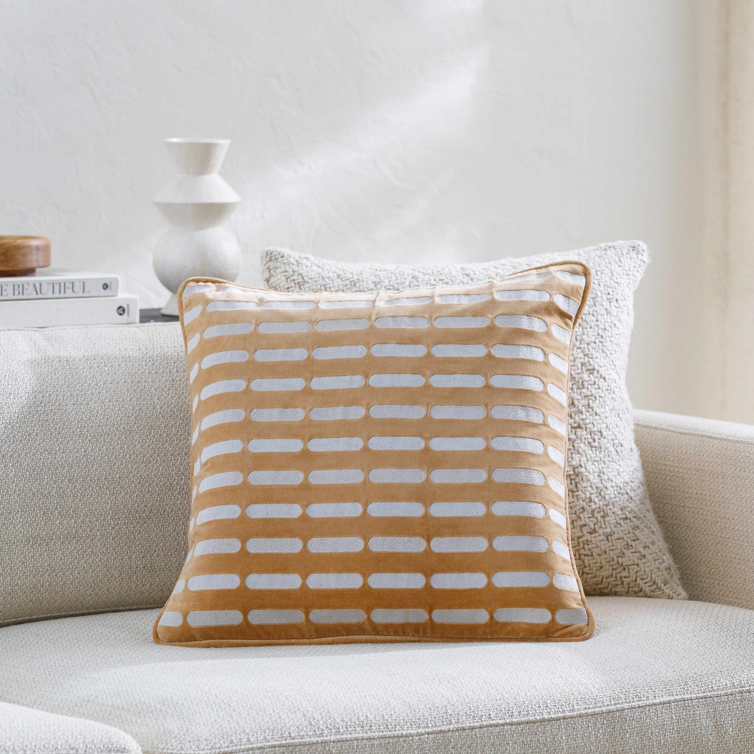 Kerra Mustard Throw Pillow - Clearance