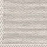 Close-up of the woven texture of the Escalon Area Rug. Cream and taupe striped pattern. Swatch