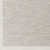 Close-up of the Escalon Area Rug. Cream and taupe polypropylene rug with a textured, woven striped pattern. Swatch