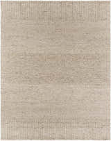 Close-up of the hand woven Nimai Beige Wool Area Rug, showing the texture and pattern. Design-Rectangle-810