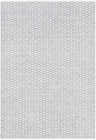 Close-up of the Scarborough Area Carpet. Hand-woven gray and white rug with a subtle geometric pattern. Contemporary, natural fibers. Design-Rectangle-576